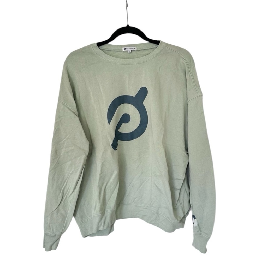 Peloton Crewneck Sweatshirt Hearts Logo Graphic Womens Medium